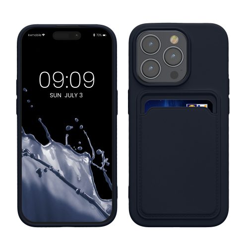 Husa Apple iPhone 15 Pro, Albastru inchis, Silicon, KWM000020EO004C