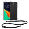 Husa Motorola Edge 40, Transparent/Negru, Silicon, KWM000022OU001C