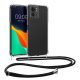 Husa Motorola Edge 40, Transparent/Negru, Silicon, KWM000022OU001C