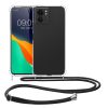 Husa Motorola Edge 40, Transparent/Negru, Silicon, KWM000022OU001C
