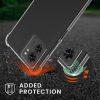 Husa Motorola Edge 40, Transparent/Negru, Silicon, KWM000022OU001C