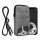Husa Universala telefon, Marime L - 6.5 inch, Gri/Negru, Textil, KWM000016AK024C