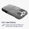 Husa Universala telefon, Marime L - 6.5 inch, Gri/Negru, Textil, KWM000016AK024C