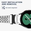 Set 4 Adaptori prindere curea de 20 mm Kwmobile pentru Samsung Galaxy Watch 5/Galaxy Watch 5 Pro/Galaxy Watch 4, Negru/Auriu, Otel, KWM0000207H002C