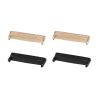 Set 4 Adaptori prindere curea de 20 mm Kwmobile pentru Fitbit Versa 4/Versa 3/Sense 2, Negru/Auriu, Otel, KWM0000207I003C