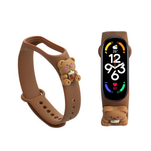 Curea Kwmobile pentru Xiaomi Mi Band 7/Mi Band 6/Mi Band 5, Maro, Silicon, KWM0000253Q002C