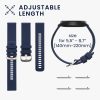 Set 2 Curele Kwmobile pentru Huawei Watch GT 4 (46mm), Negru/Albastru inchis, Silicon, KWM0000254A001C