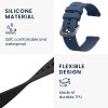 Set 2 Curele Kwmobile pentru Huawei Watch GT 4 (41mm), Negru/Albastru inchis, Silicon, KWM0000254B001C