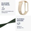 Set 2 Curele Kwmobile pentru Xiaomi Smart Band 8 Active, Verde inchis/Bej, Silicon, KWM0000254C003C