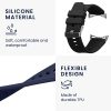 Set 2 Curele Kwmobile pentru Google Pixel Watch 2/Pixel Watch, Negru/Albastru inchis, Silicon, KWM0000254I001C