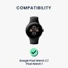 Set 2 Curele Kwmobile pentru Google Pixel Watch 2/Pixel Watch, Negru/Albastru inchis, Silicon, KWM0000254I001C