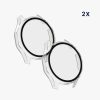 Set 2 Huse Kwmobile cu sticla securizata pentru Huawei Watch GT 4 (46mm), Transparent, Plastic, KWM0000254O001C
