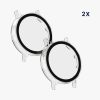 Set 2 Huse Kwmobile cu sticla securizata pentru Huawei Watch GT 4 (41mm), Transparent, Plastic, KWM0000254P001C