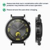 Set 2 Huse Kwmobile cu sticla securizata pentru Huawei Watch GT 4 (41mm), Transparent, Plastic, KWM0000254P001C