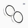 Set 2 Huse Kwmobile cu sticla securizata pentru Google Pixel Watch 2/Pixel Watch, Transparent, Plastic, KWM0000254R001C