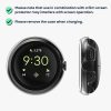 Set 2 Huse Kwmobile cu sticla securizata pentru Google Pixel Watch 2/Pixel Watch, Transparent, Plastic, KWM0000254R001C