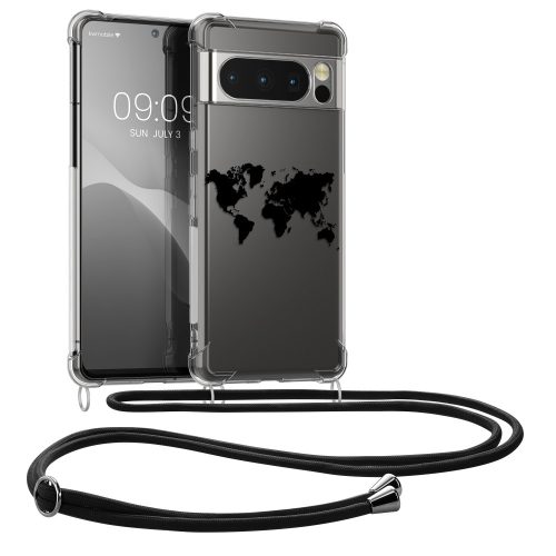Husa Google Pixel 8 Pro, Transparent/Negru, Silicon, KWM0000208S003C