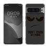 Husa Google Pixel 8 Pro, Transparent/Negru, Silicon, KWM000020JM003C