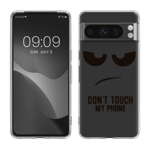 Husa Google Pixel 8 Pro, Transparent/Negru, Silicon, KWM000020JM003C