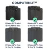 Card pocket magnetic Kwmobile pentru telefoane, Albastru inchis, Piele ecologica, KWM000022OV004C
