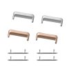 Set 4 Adaptori prindere curea de 16 mm Kwmobile pentru Huawei Band 8, Argintiu/Auriu, Otel, KWM0000255C002C