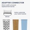 Set 4 Adaptori prindere curea de 20 mm Kwmobile pentru Samsung Galaxy Watch 5/Galaxy Watch 5 Pro/Galaxy Watch 4, Argintiu/Auriu, Otel, KWM0000255D002C