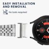 Set 4 Adaptori prindere curea de 20 mm Kwmobile pentru Samsung Galaxy Watch 5/Galaxy Watch 5 Pro/Galaxy Watch 4, Argintiu/Auriu, Otel, KWM0000255D002C