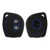 Husa Cheie Auto Kwmobile pentru Suzuki/Opel 2 Butoane, Negru/Albastru, Silicon, KWM000008EY003C