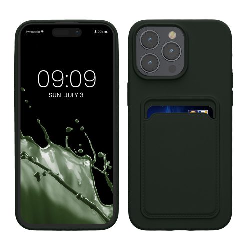 Husa Apple iPhone 15 Pro Max, Verde inchis, Silicon, KWM000020EP004C