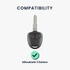 Husa Cheie Auto Kwmobile pentru Mitsubishi 2 Butoane, Gri, Silicon, KWM000008JC004C