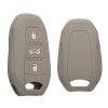 Husa Cheie Auto Kwmobile pentru Peugeot/Citroen 3 Butoane - Smart Key, Gri, Silicon, KWM000008PD004C
