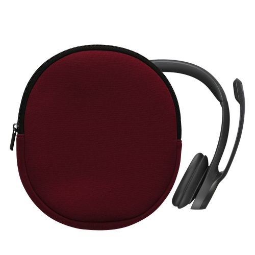 Husa Casti Kwmobile pentru Logitech H390, Visiniu, Neopren, KWM000018YQ003C