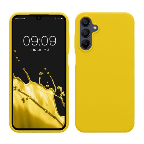 Husa Samsung Galaxy A15 5G, Galben, Silicon, KWM000021MF010C