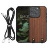 Husa Apple iPhone 15 Pro, Maro, Lemn, KWM000022OX001C