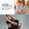 Set 4 Adaptori prindere curea de 18 mm Kwmobile pentru Fitbit Charge 6/Charge 5, Argintiu/Auriu, Otel, KWM0000255G002C