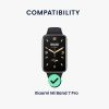 Set 4 Adaptori prindere curea de 16 mm Kwmobile pentru Xiaomi Mi Band 7 Pro, Argintiu/Negru, Otel, KWM0000255I001C