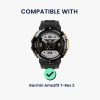 Set 4 Adaptori prindere curea de 22 mm Kwmobile pentru Amazfit T-Rex 2, Argintiu/Negru, Otel, KWM0000255K001C