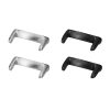 Set 4 Adaptori prindere curea de 14 mm Kwmobile pentru Xiaomi Mi Band 8, Negru/Argintiu, Otel, KWM0000256C001C