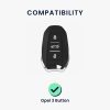 Husa Cheie Auto Kwmobile pentru Opel 3 Butoane - Keyless Go, Negru/Auriu, Silicon, KWM0000256D001C