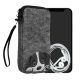 Husa Universala telefon, Marime L - 6.5 inch, Gri/Negru, Textil, KWM000010HJ035C