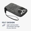 Husa Universala telefon, Marime L - 6.5 inch, Gri/Negru, Textil, KWM000010HJ035C
