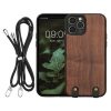 Husa Apple iPhone 12/iPhone 12 Pro, Maro, Lemn, KWM000022OZ001C