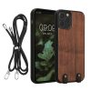 Husa Apple iPhone 12/iPhone 12 Pro, Maro, Lemn, KWM000022OZ001C