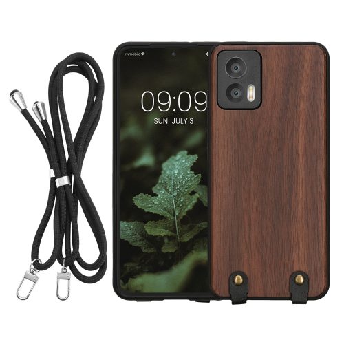 Husa Motorola Edge 30 Neo, Maro, Lemn, KWM000022PA001C