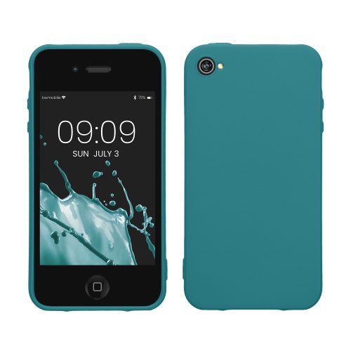 Husa Apple iPhone 4/iPhone 4s, Verde, Silicon, KWM000022PG002C