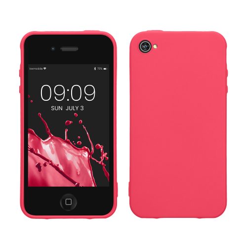 Husa Apple iPhone 4/iPhone 4s, Roz, Silicon, KWM000022PG004C