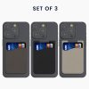 Set 3 Card pocket Kwmobile pentru telefoane, Multicolor, Silicon, KWM000010CX011C