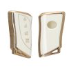 Husa Cheie Auto Kwmobile pentru Lexus Smart Key, Alb/Auriu, Silicon, KWM0000256H002C