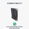 Husa Cheie Auto Kwmobile pentru Lexus Smart Key, Alb/Auriu, Silicon, KWM0000256H002C