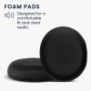 Set 2 Perne de urechi Kwmobile pentru Jabra Evolve 2 65/Evolve 65 SE, Negru, Piele ecologica, KWM0000256O001C